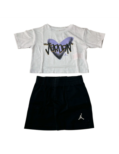 JORDAN Girls' Complete Set - WHITE/BLACK