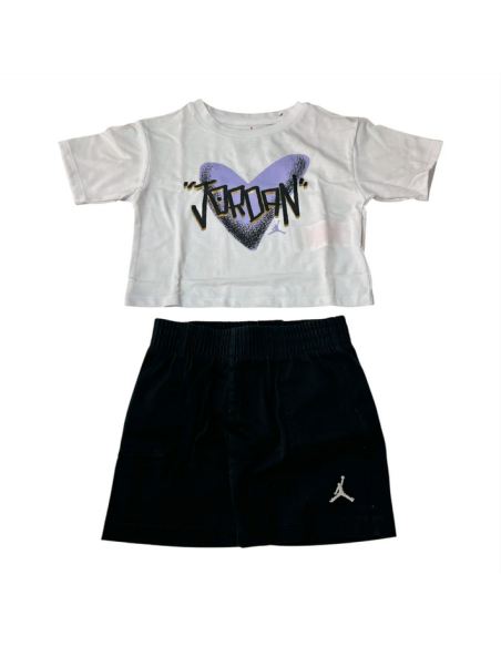 completo Bambina JORDAN - BIANCO\NERO
