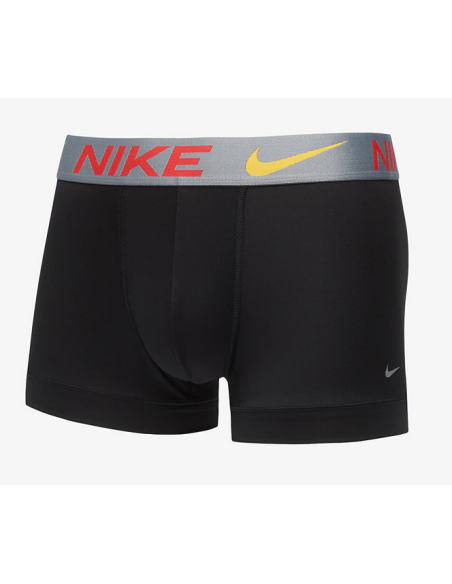Three Nike Essential Micro Dri-Fit Boxers - Black/Gray/Yellow/Red