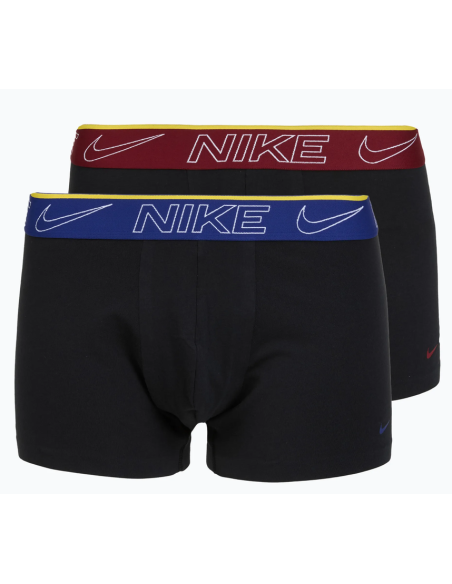 Due Boxer Nike Elite Cotton Stretch - Nero/Blu/Bordeaux