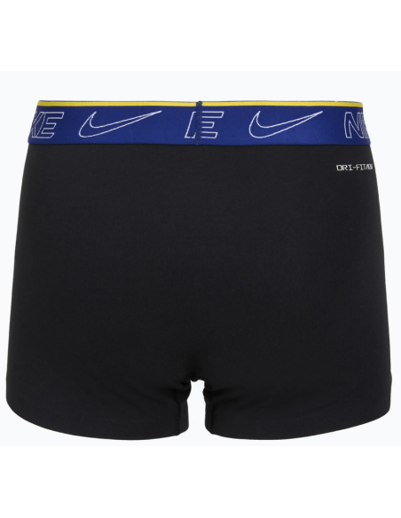 Two Nike Elite Cotton Stretch Boxers - Black/Blue/Bordeaux