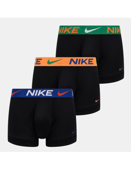 Nike Essential Micro Dri-Fit Three-Pack Boxer Shorts - Black/Green/Orange/Blue