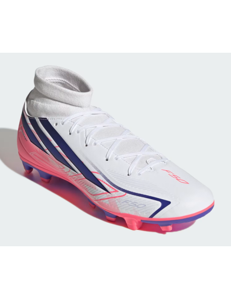 Adidas F50 Hyperfast Club Mid Soccer Shoes - White