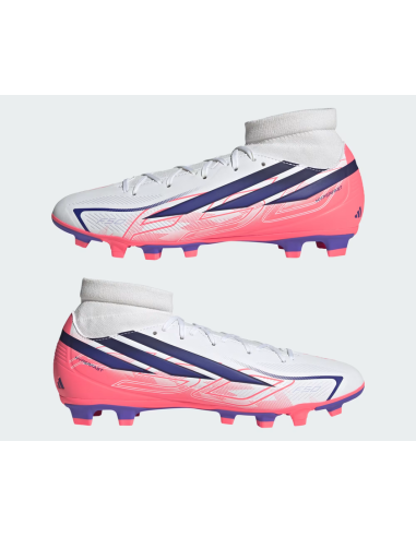 Adidas F50 Hyperfast Club Mid Soccer Shoes - White
