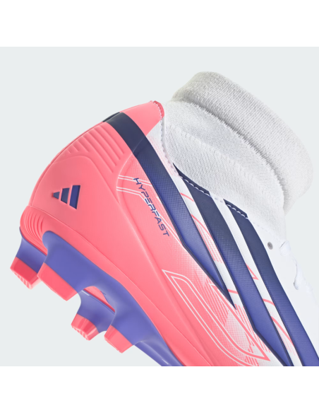 Adidas F50 Hyperfast Club Mid Soccer Shoes - White