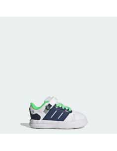 Adidas LIGHTORAMA COURT EL I Kids' Shoes - WHITE/GREEN/BLUE 2
