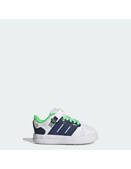 Scarpe Bambino Adidas LIGHTORAMA COURT EL I - BIANCO/VERDE/BLU