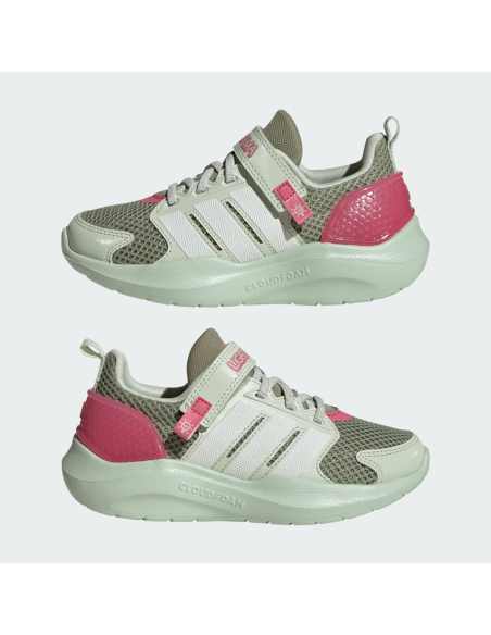 SCARPE BAMBINA ADIDAS LIGHTORAMA RNR EL C - VERDE/ROSA