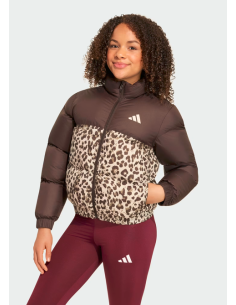 Adidas Girls' Jacket with Allover Print - Brown