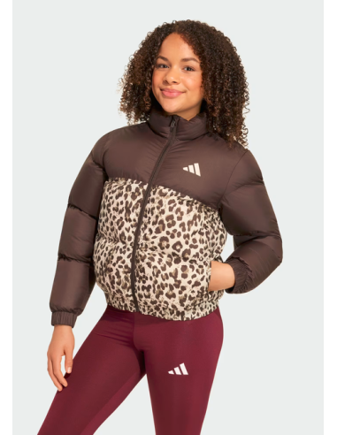 Adidas Girls' Jacket with Allover Print - Brown