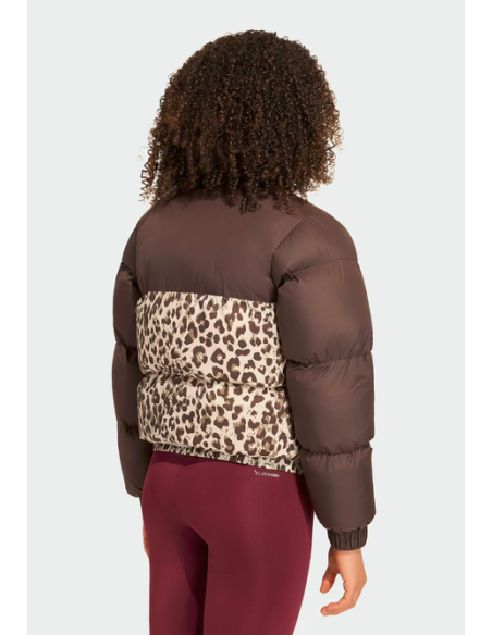 Adidas Girls' Jacket with Allover Print - Brown