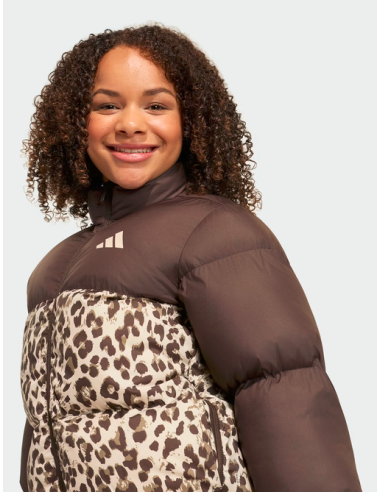 Adidas Girls' Jacket with Allover Print - Brown
