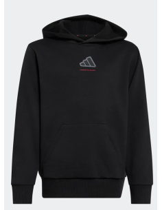 Adidas Boys' Hoodie Slogan Fleece - Black