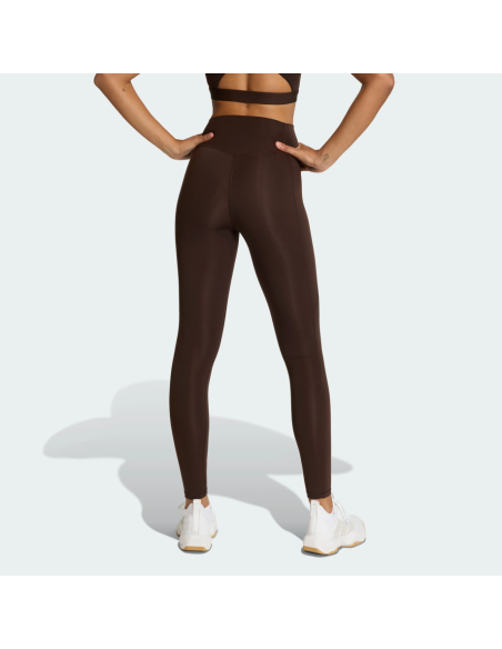 Leggings Donna Adidas Optimé Essentials Stash Pocket - Marrone