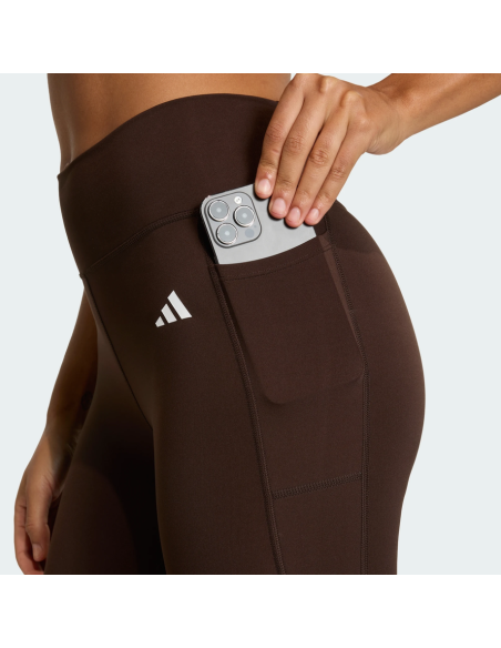 Leggings Donna Adidas Optimé Essentials Stash Pocket - Marrone