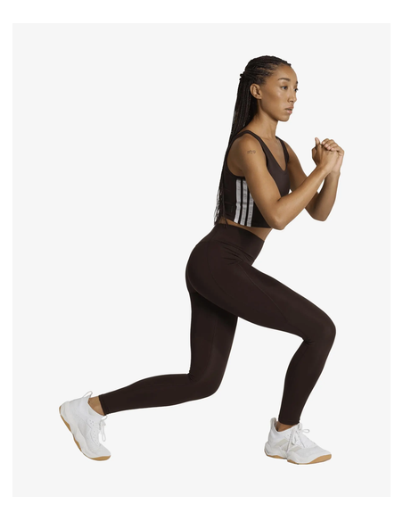 Adidas Train Essentials 3-Stripes Women's Top - Brown