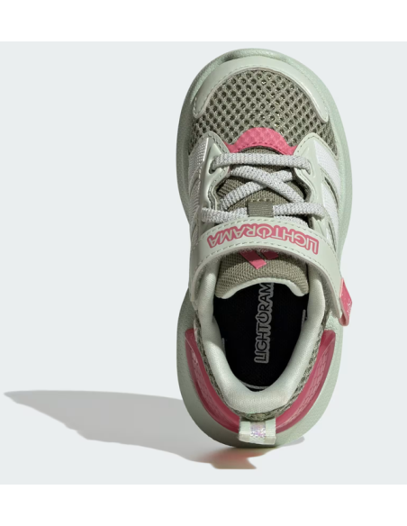 Scarpe Bambina Adidas Runner Lightorama - Verde/Rosa