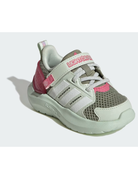 Scarpe Bambina Adidas Runner Lightorama - Verde/Rosa