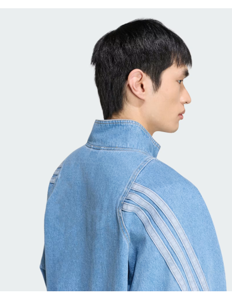 Adidas Men's Denim Jacket - Light Blue