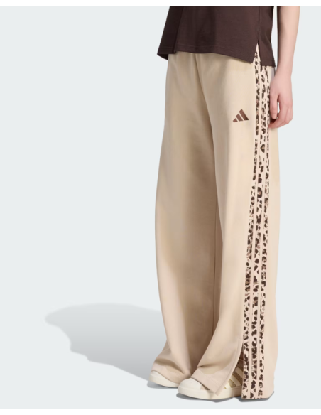 Pantalone Donna Adidas Essentials 3-Stripes Animalier - Beige