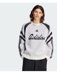 Adidas Men's House of Tiro Knitted Sweatshirt - White/Black