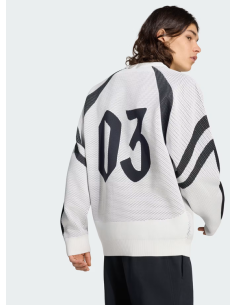 Adidas Men's House of Tiro Knitted Sweatshirt - White/Black 2