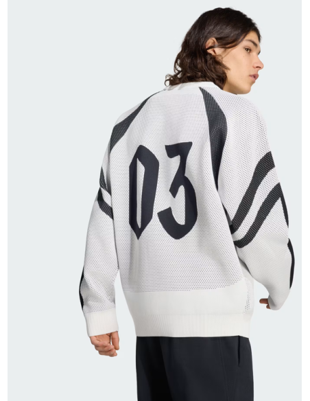 Adidas Men's House of Tiro Knitted Sweatshirt - White/Black