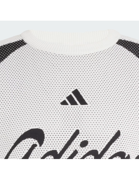 Felpa Uomo Adidas House of Tiro Knitted - Bianco/Nero