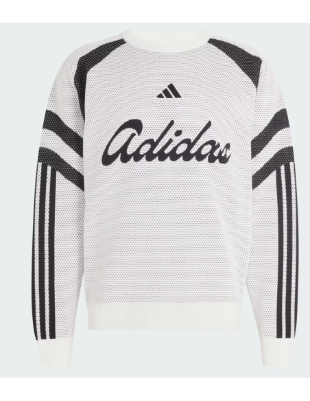 Adidas Men's House of Tiro Knitted Sweatshirt - White/Black