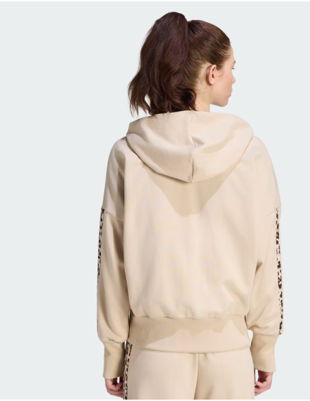 Giacca Donna Adidas Essentials 3-Stripes Animalier - Beige