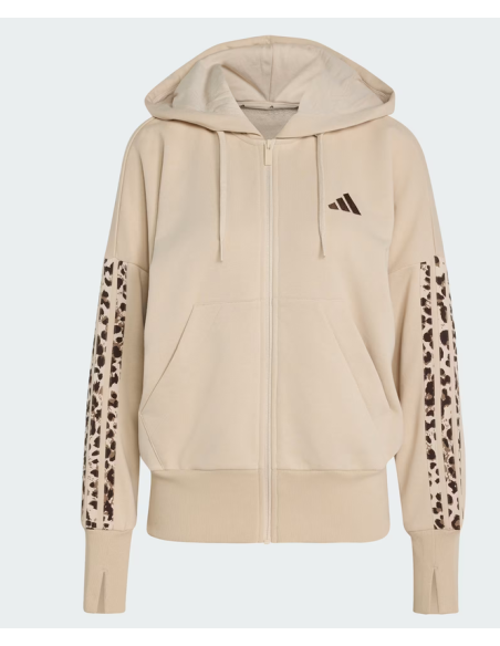 Adidas Essentials 3-Stripes Animalier Women's Jacket - Beige