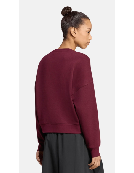 Felpa Donna Adidas Essentilas Small Logo - Bordeaux