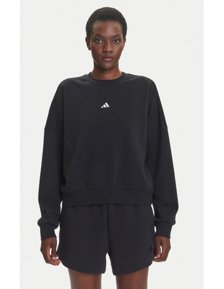 Felpa Donna Adidas Essentials Small Logo - Nero