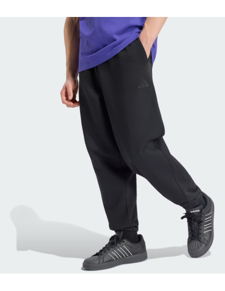 Pantalone Uomo Adidas Kit Small Logo Cuffed - Nero