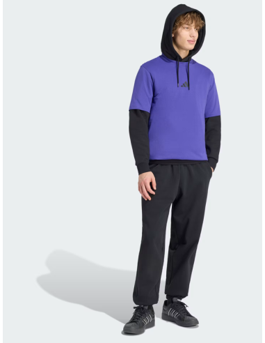Pantalone Uomo Adidas Kit Small Logo Cuffed - Nero