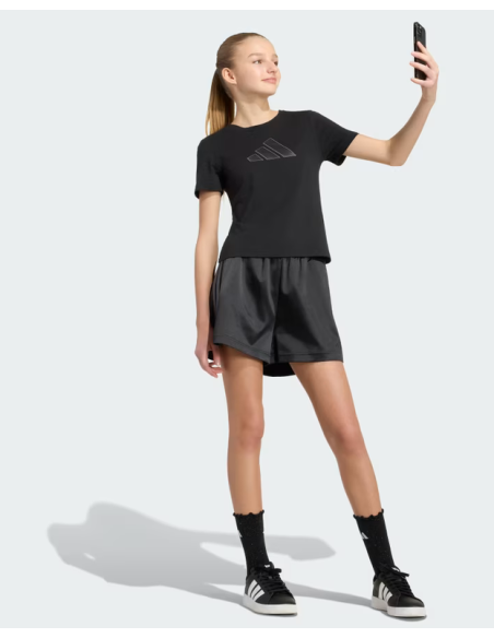 Adidas Satin Girls' T-Shirt - Black