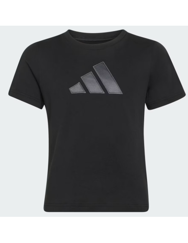 T-shirt Ragazza Adidas Satin - Nero