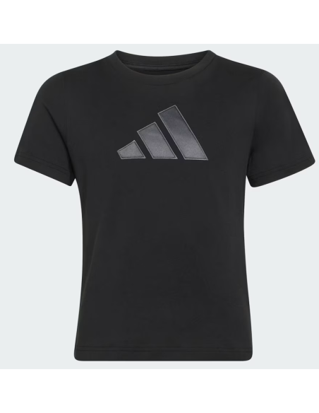 T-shirt Ragazza Adidas Satin - Nero