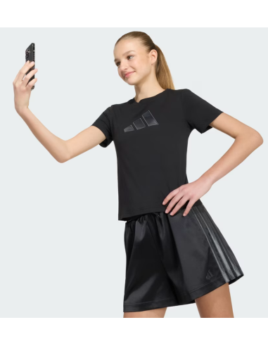 Adidas Satin Girls' T-Shirt - Black