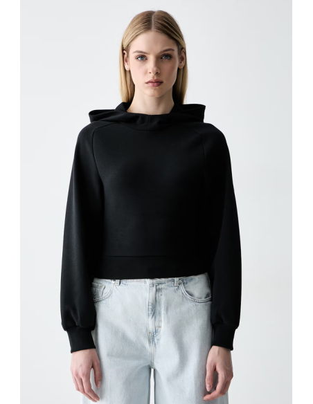 Felpa Donna Adidas Soft Lux - Nero