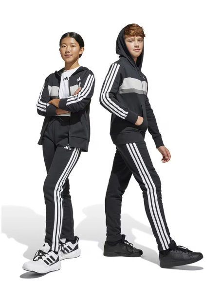 Adidas Essentials Tiberio 3-Stripes Tracksuit for Unisex - Black