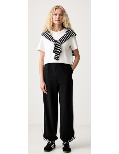Adidas Women's Side-Stripe Track Pants - Black