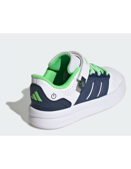 Adidas LIGHTORAMA COURT EL I Kids' Shoes - WHITE/GREEN/BLUE