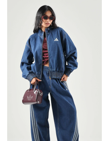 Adidas Women's Denim Jacket - Blue
