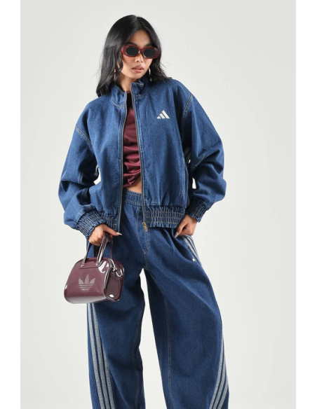 Adidas Women's Denim Jacket - Blue