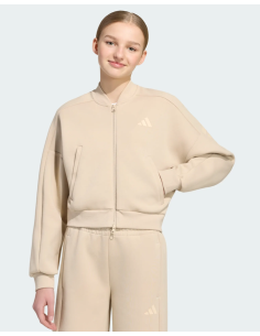 Adidas Future Icons 3-Stripes Girls' Jacket - Beige