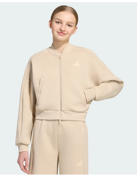 Adidas Future Icons 3-Stripes Girls' Jacket - Beige