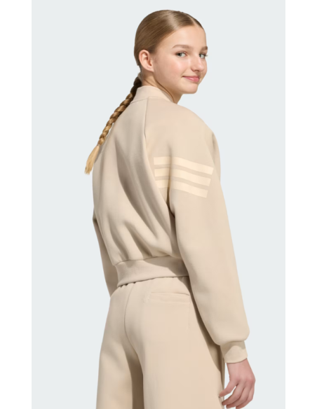 Adidas Future Icons 3-Stripes Girls' Jacket - Beige