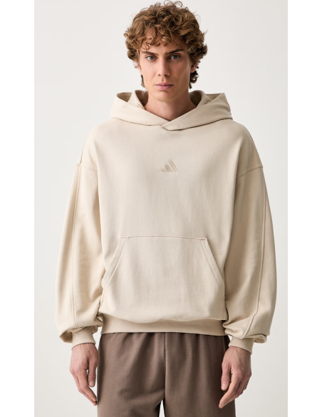 Felpa Uomo Adidas Kit Small Logo - Beige