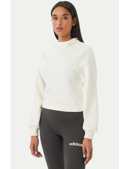 Felpa Donna Adidas Soft Lux - Bianco